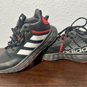 Adidas Kids Black and Red Athletic Sneakers